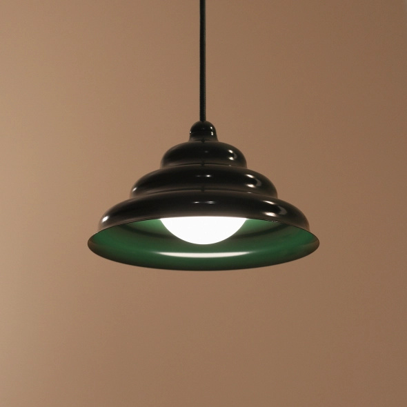 Artera :: Green Wave hanging lamp, size M, diameter 23 cm