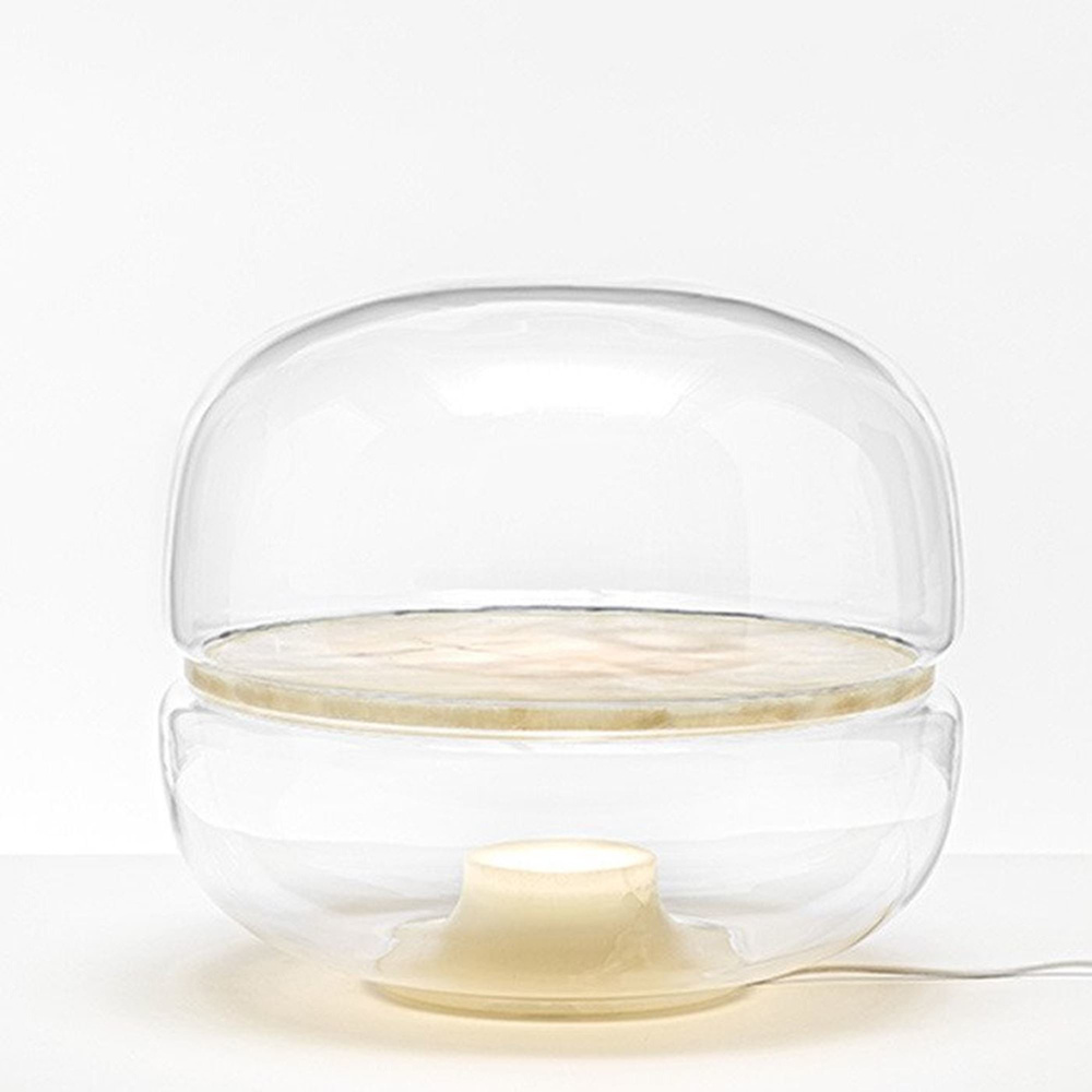 Brokis :: Tischlampe aus Glas Macaron groß transparent