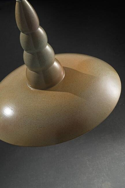 Ferroluce :: Vintage black pendant lamp, diameter 40 cm