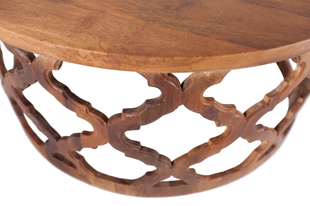 TABLE4U :: Drewniany stolik kawowy Huggen Stor śr. 100x40 - kolor bursztyn