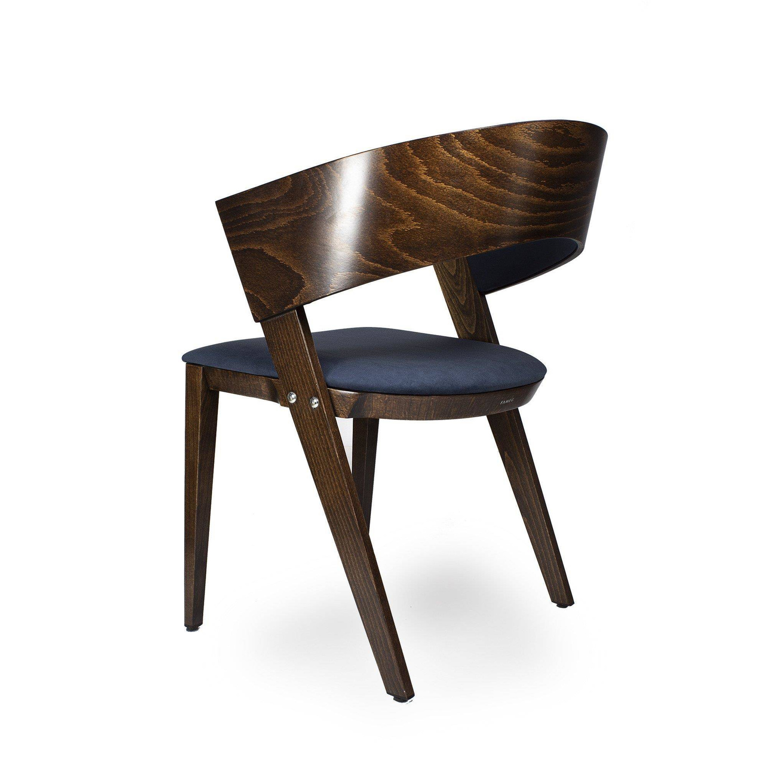 Fameg :: Stuhl gepolstert Cosy Nuss / Tokyo T115 Stoff blau