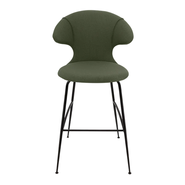Umage: Time Flies grün-schwarzer Stuhl/Hocker, Sitzhöhe 75 cm