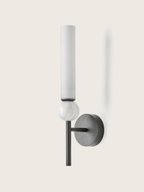 Aromas :: Lampa ścienna / kinkiet Delie wys. 38 cm czarny / biały marmur