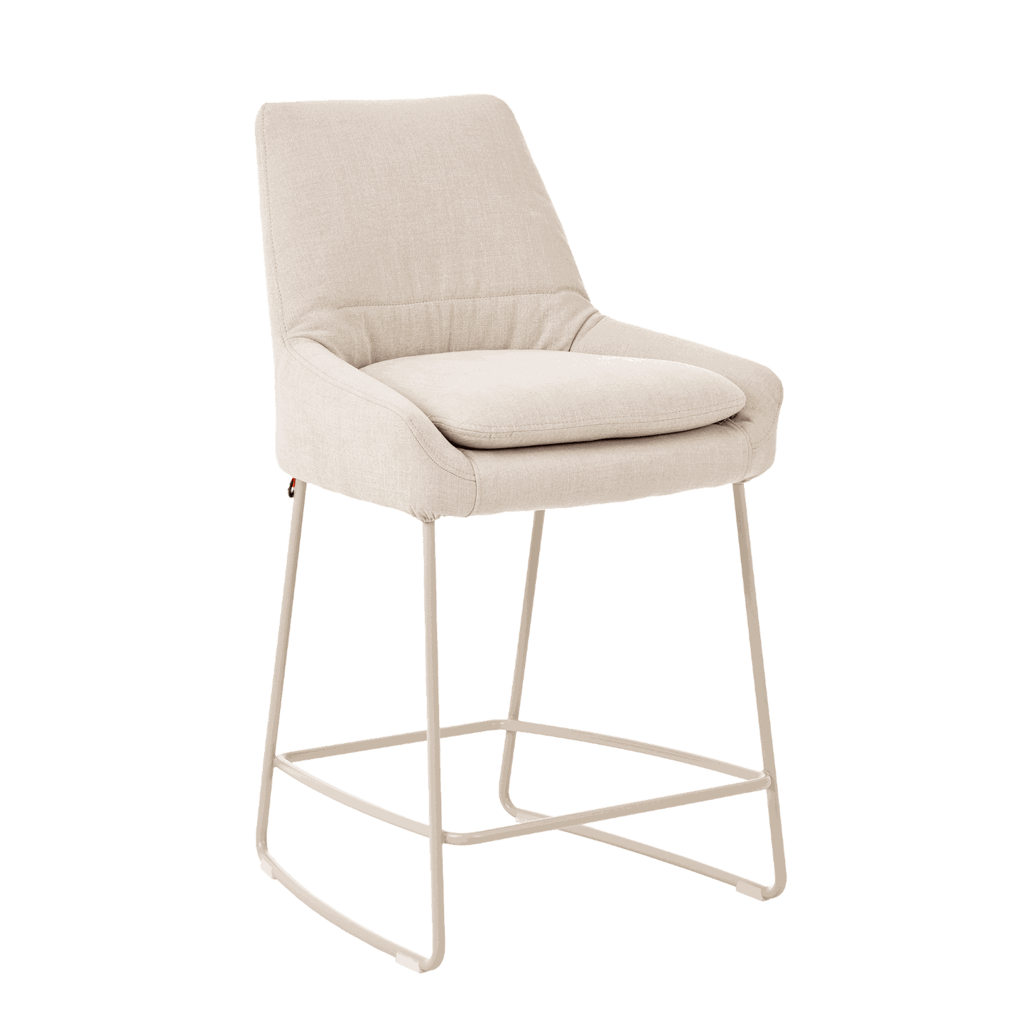 Mobitec :: Saga C11 upholstered bar stool / stool, height 96 cm, gray, metal legs
