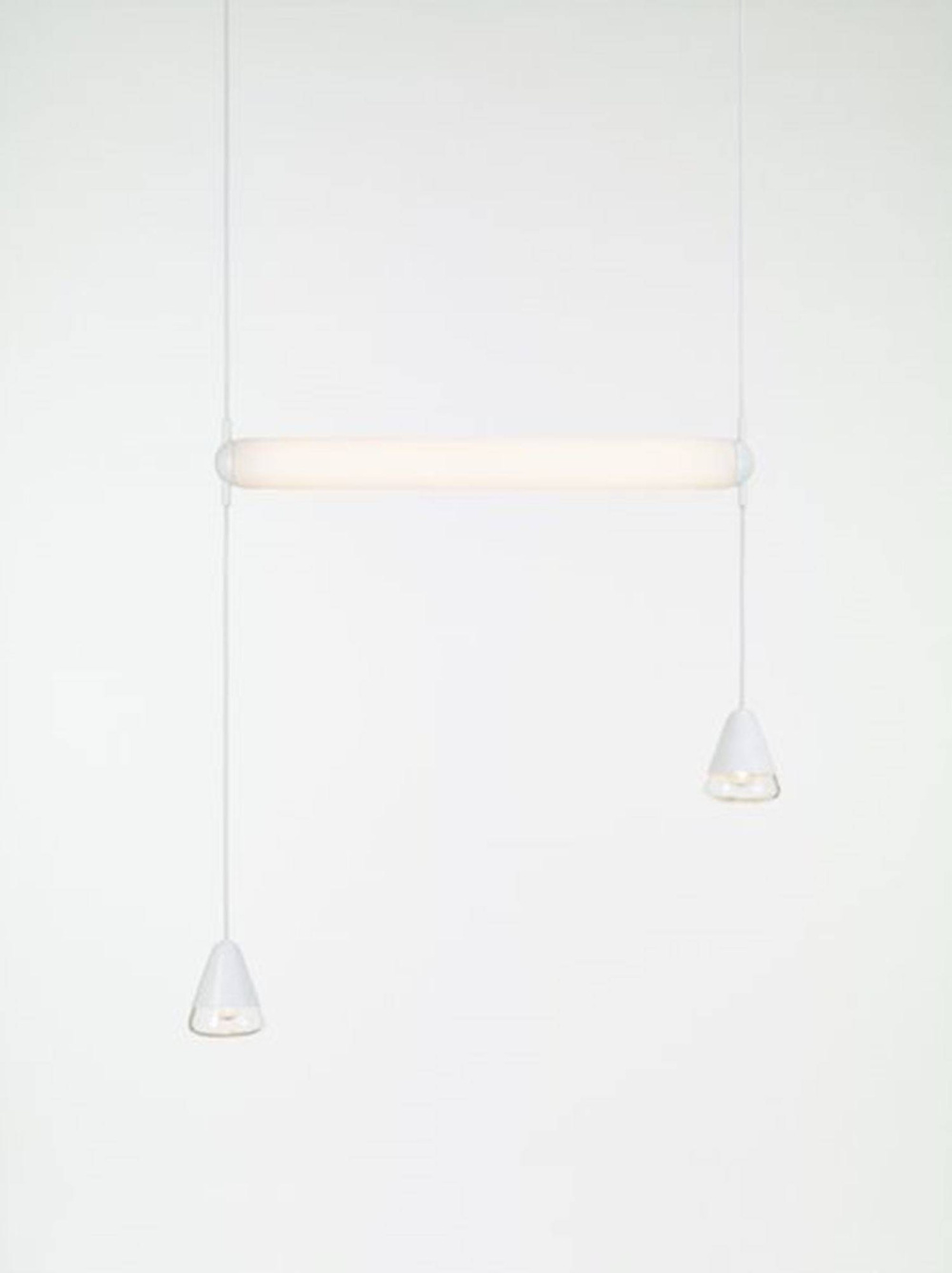 Brokis :: Hängelampe aus Glas Puro Single Horizontal Breite 83 cm weiß