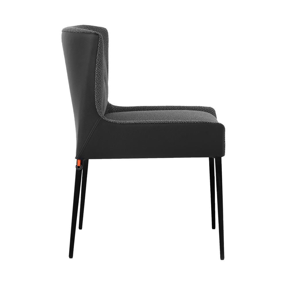 Mobitec :: Margaux C06 upholstered chair, gray, width 54 cm, metal legs