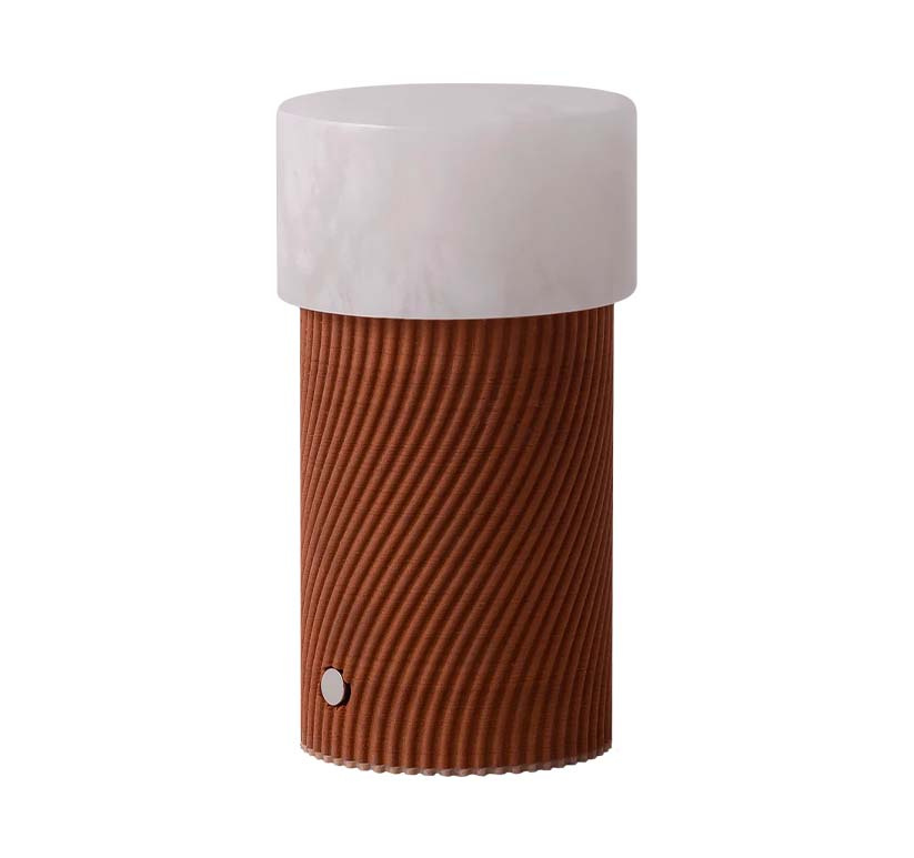 Robin :: Rizzo Teka portable table lamp alabaster brown, height 16 cm