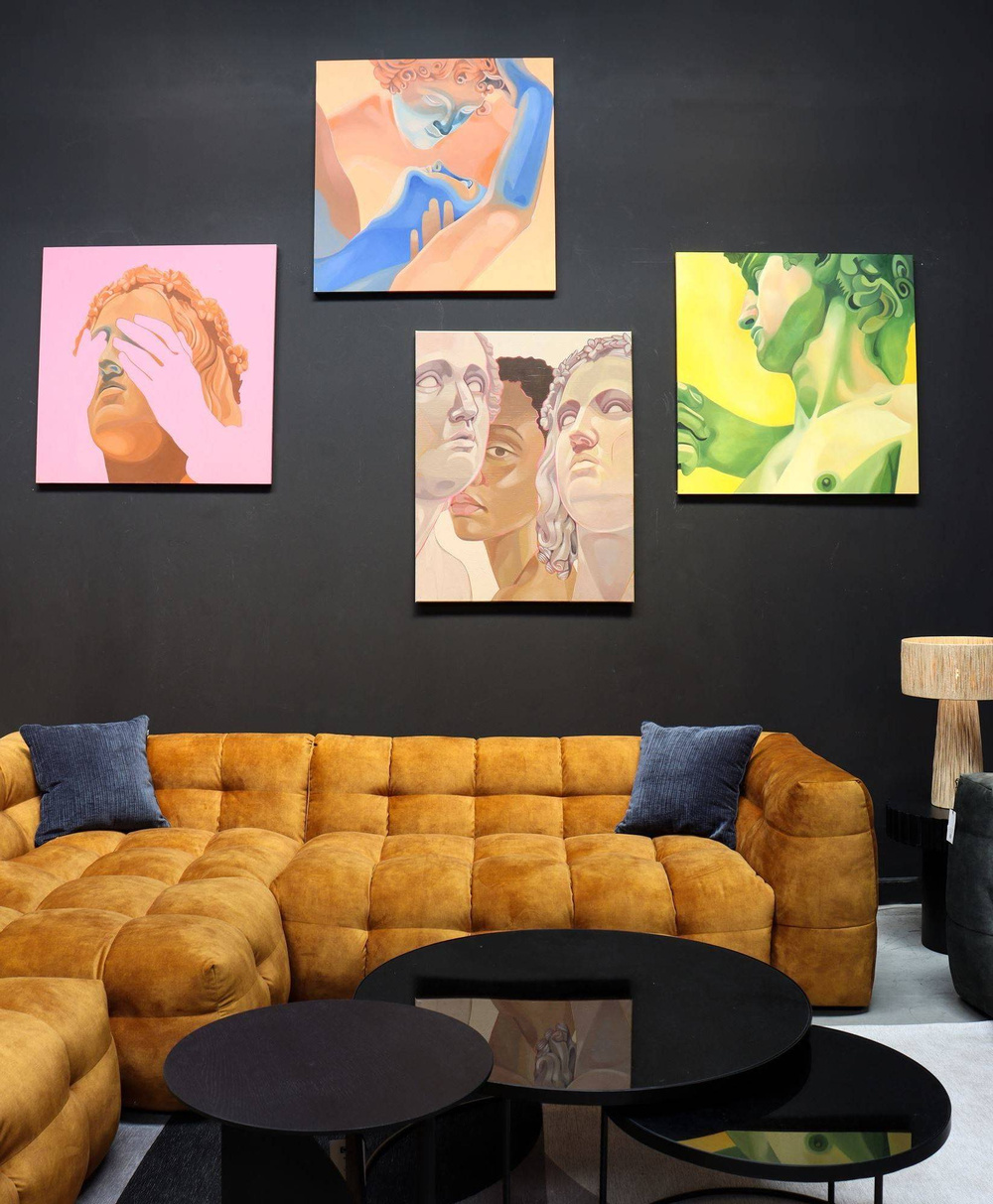 Nordic Line :: Sofa narożna / narożnik lewy tapicerowany Michelle (dawniej Michelin) pomarańczowy 319x68x170 cm