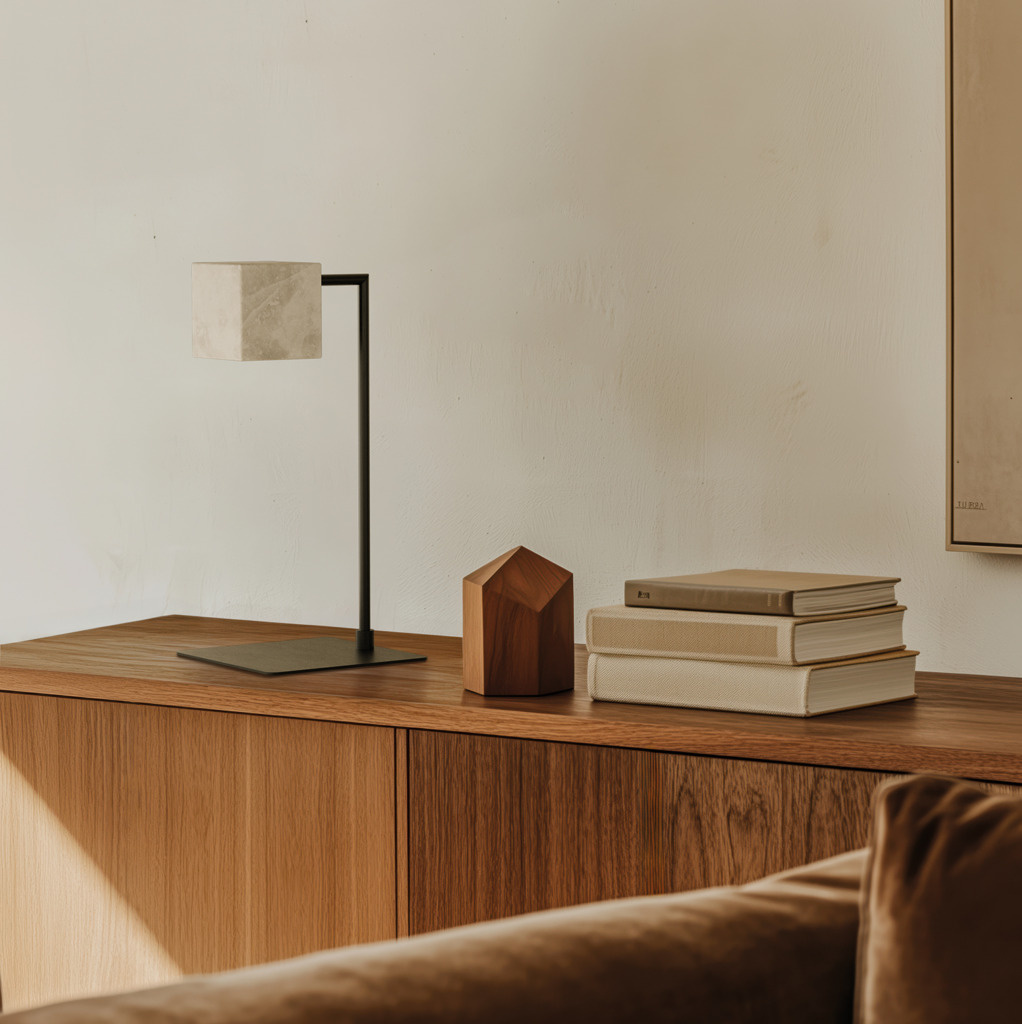 Aromas :: Lampa stołowa Cubic biała wys. 41 cm