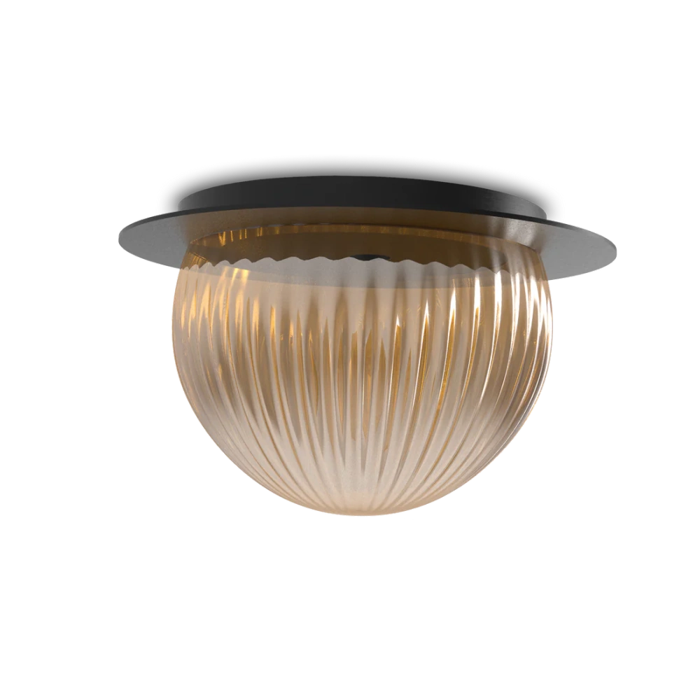 Robin :: Roi Disc Wand-/Deckenleuchte, schwarz und rauch, Durchmesser 15 cm