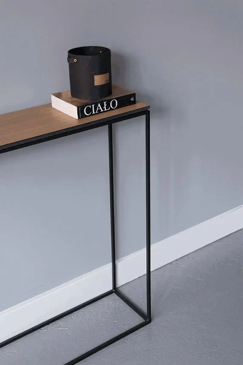 Nordifra :: Konsole aus Metall Stam 220 Eiche Größe xl schwarz