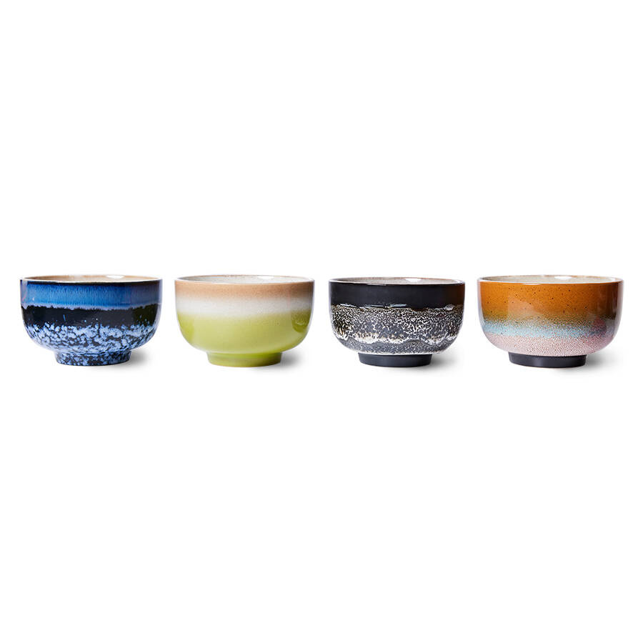 HKliving :: Set of 4 70's Groovy Ceramic Bowls
