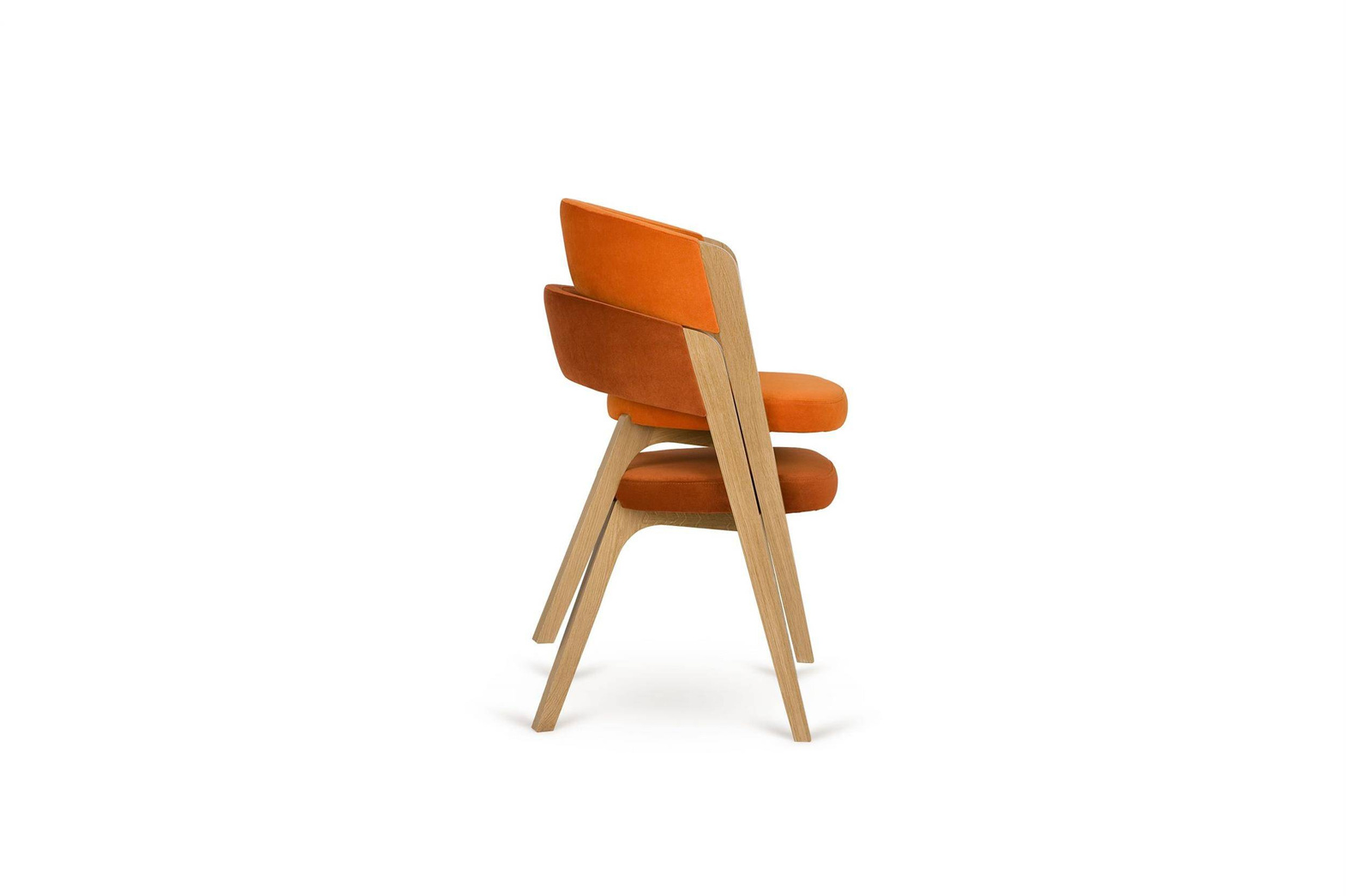 Paged :: Argo orange upholstered chair, width 54 cm