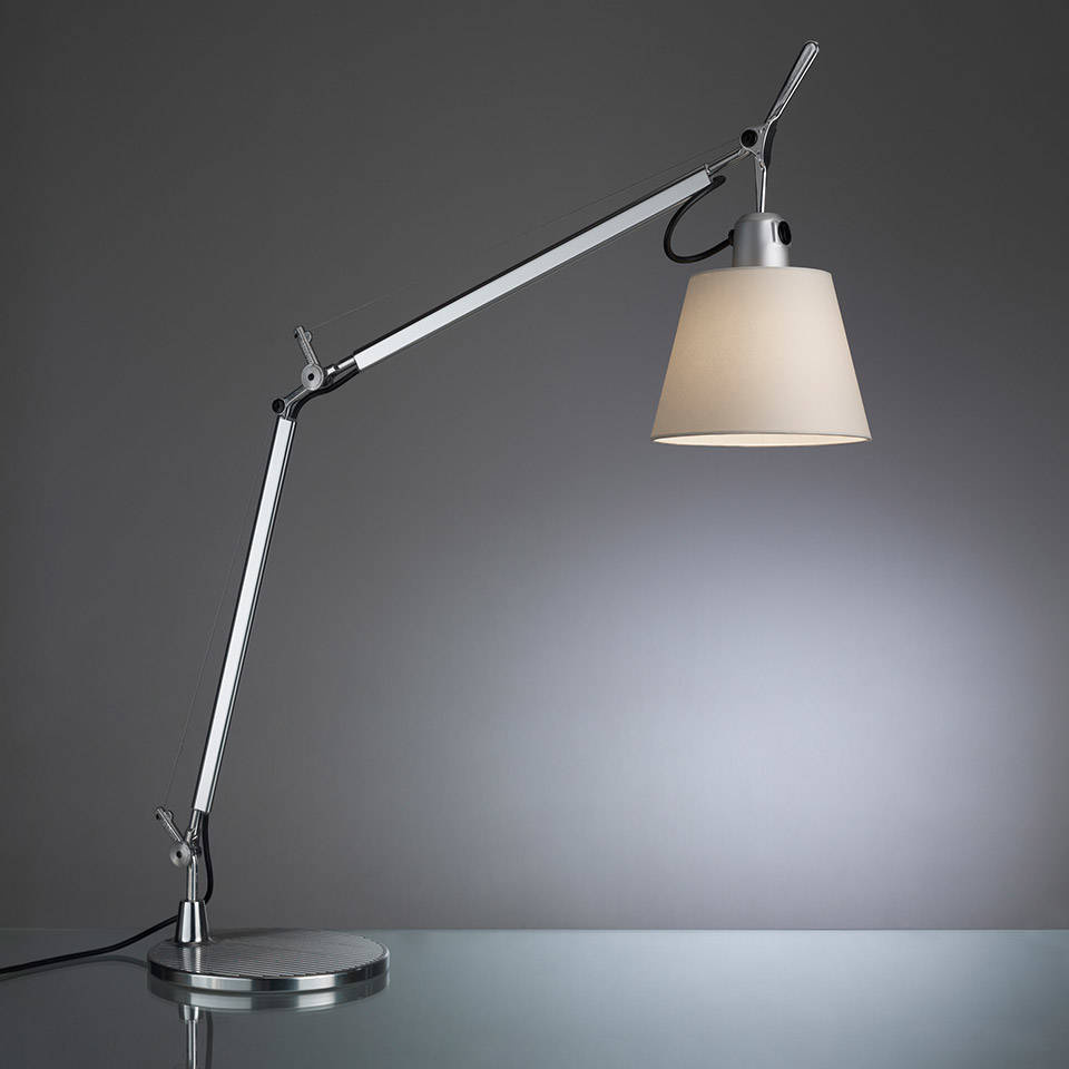 Artemide :: Schreibtischlampe aus Aluminium Tolomeo Basculante Höhe 75 cm silber