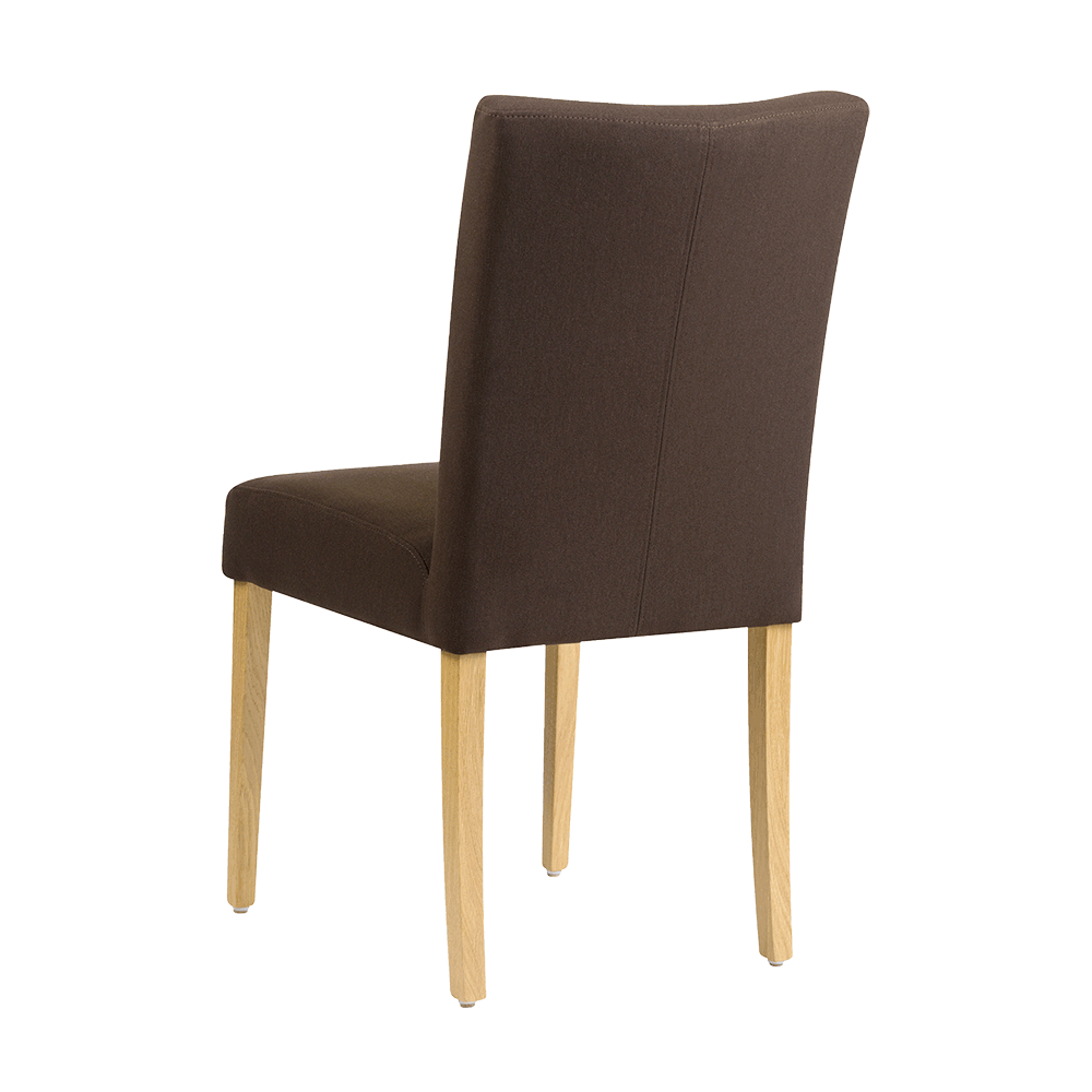 Mobitec :: Carré C03 upholstered chair, brown, width 47 cm, wooden legs