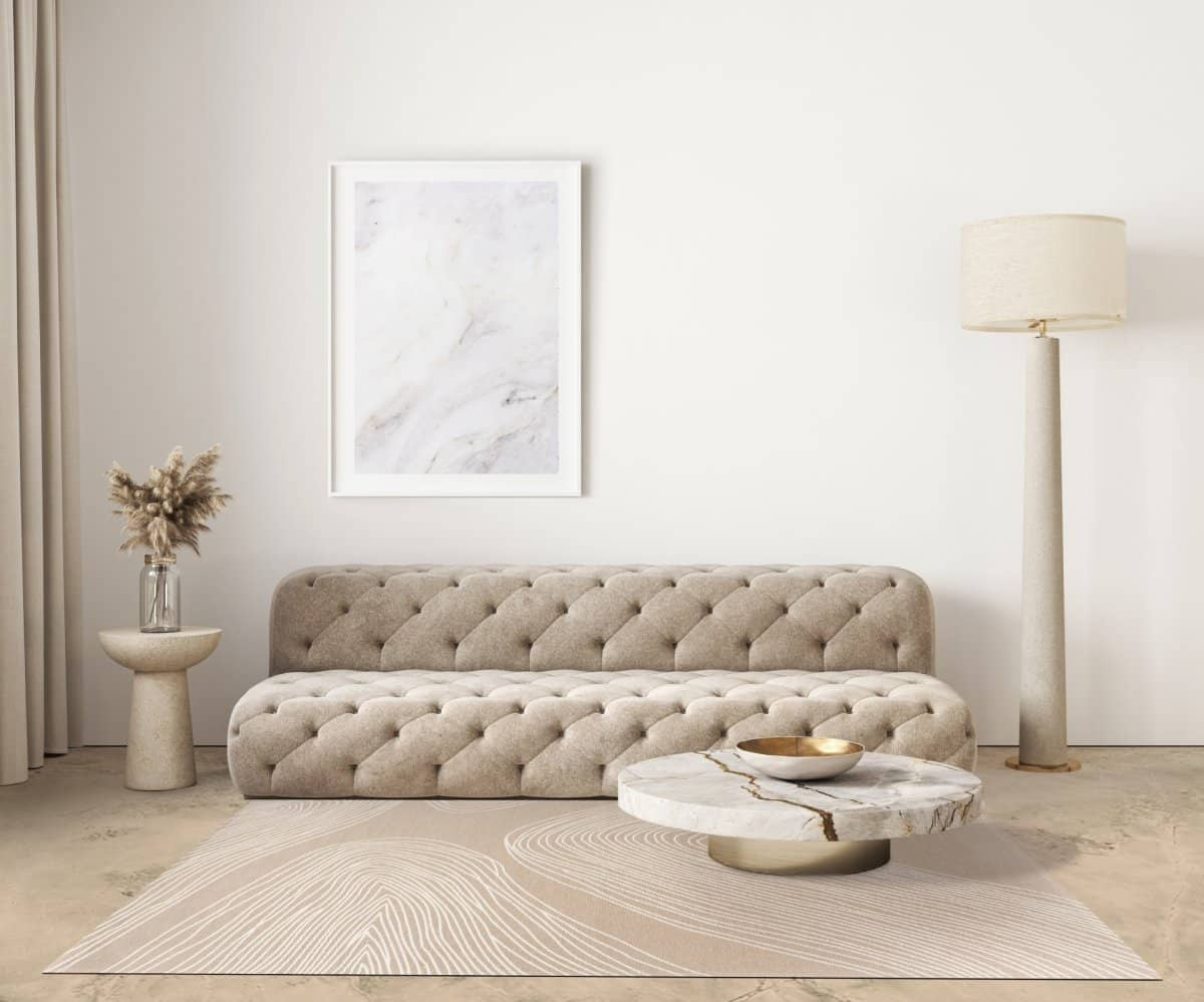 Carpet Decor :: Leicht zu reinigender Teppich in Beige und Weiß von Etna