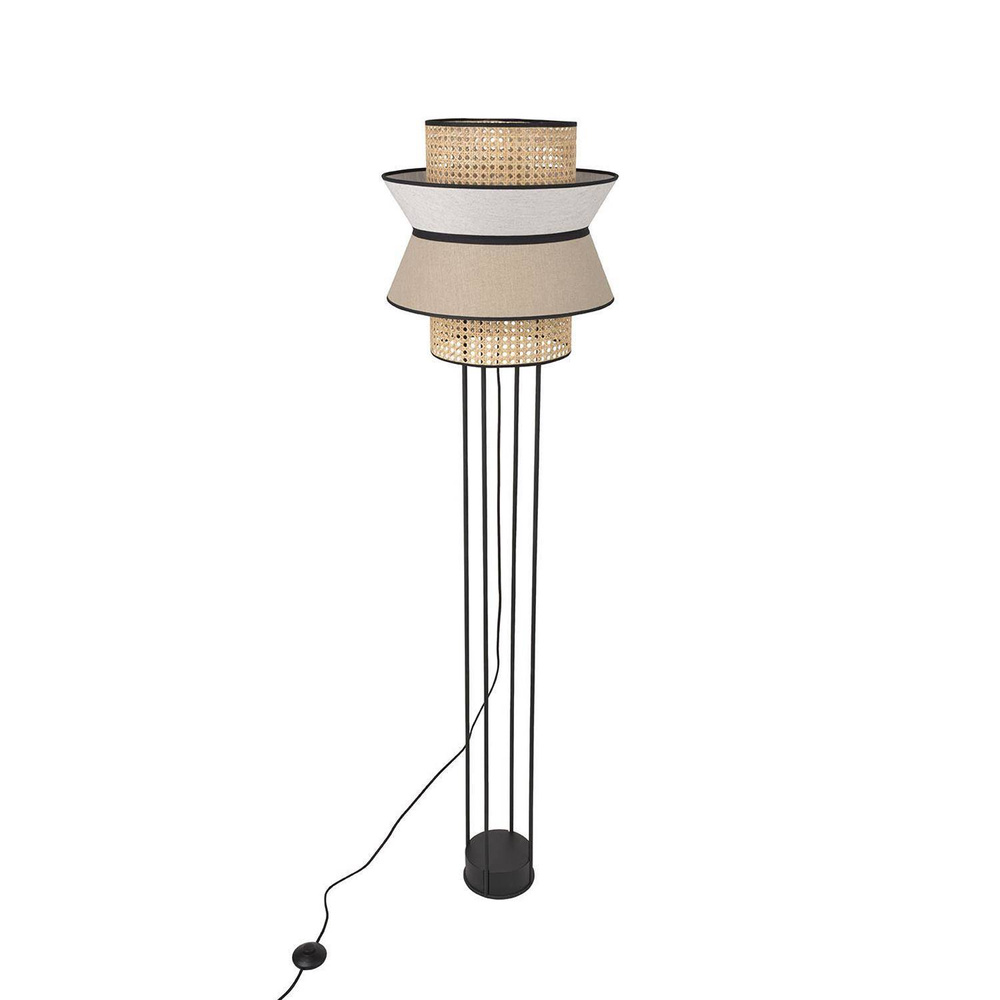 Marktset :: Singapur Stehleuchte, Muster 1, grau-beige, Höhe 157 cm