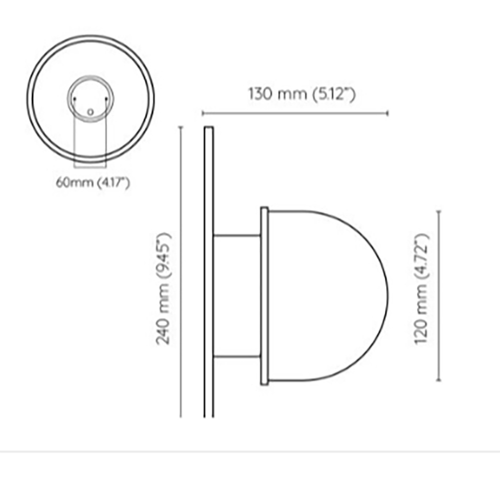 Embassy Interiors :: Mémoire glass brass wall/ceiling lamp, diameter 30 cm
