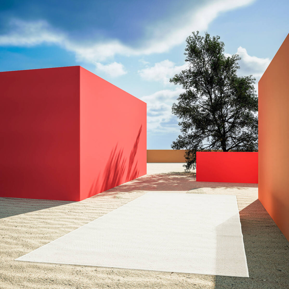 Carpet Decor :: Deserto Outdoor Teppich weiß pflegeleicht