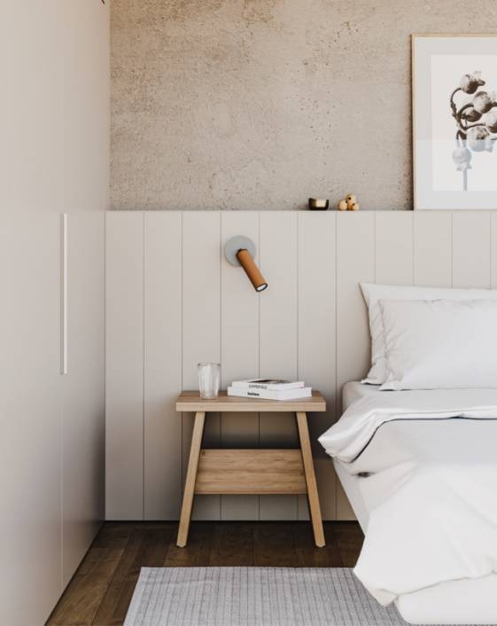 Aromas :: Tura wall lamp/sconce, leather-covered shade, diameter 4.2 cm, orange