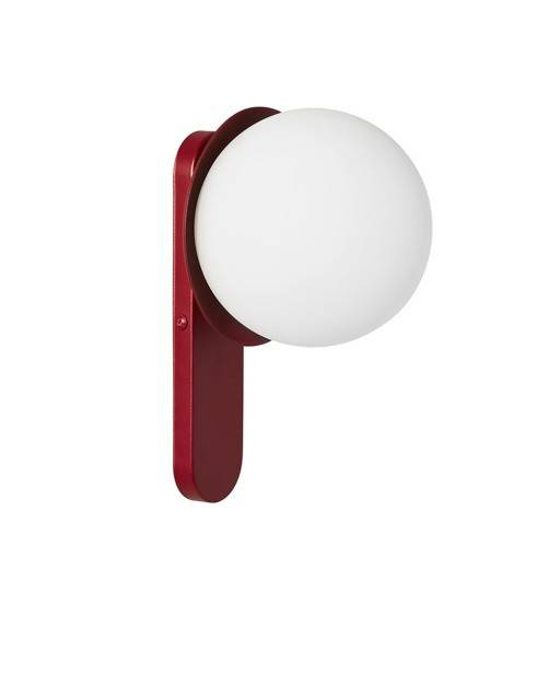 Ummo :: Kuul D burgundy wall lamp / sconce, height 26.5 cm