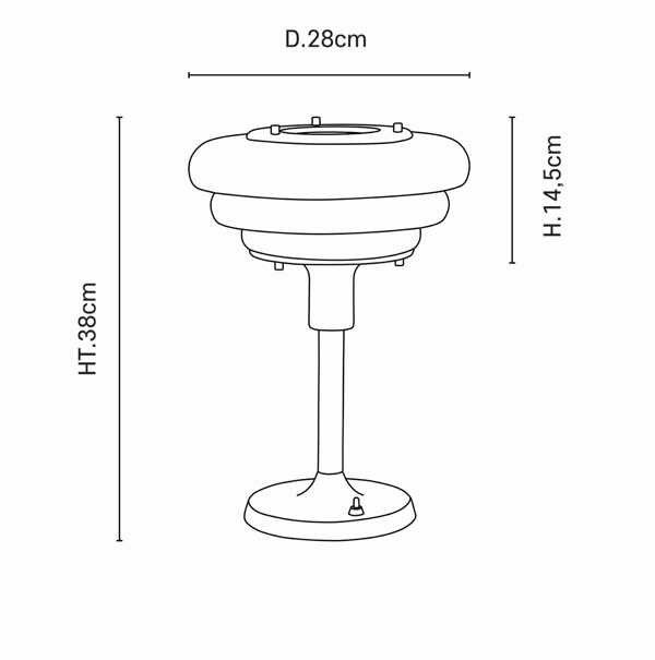 Market Set :: Lampa stołowa Sunset wys. 38 cm bursztynowa 