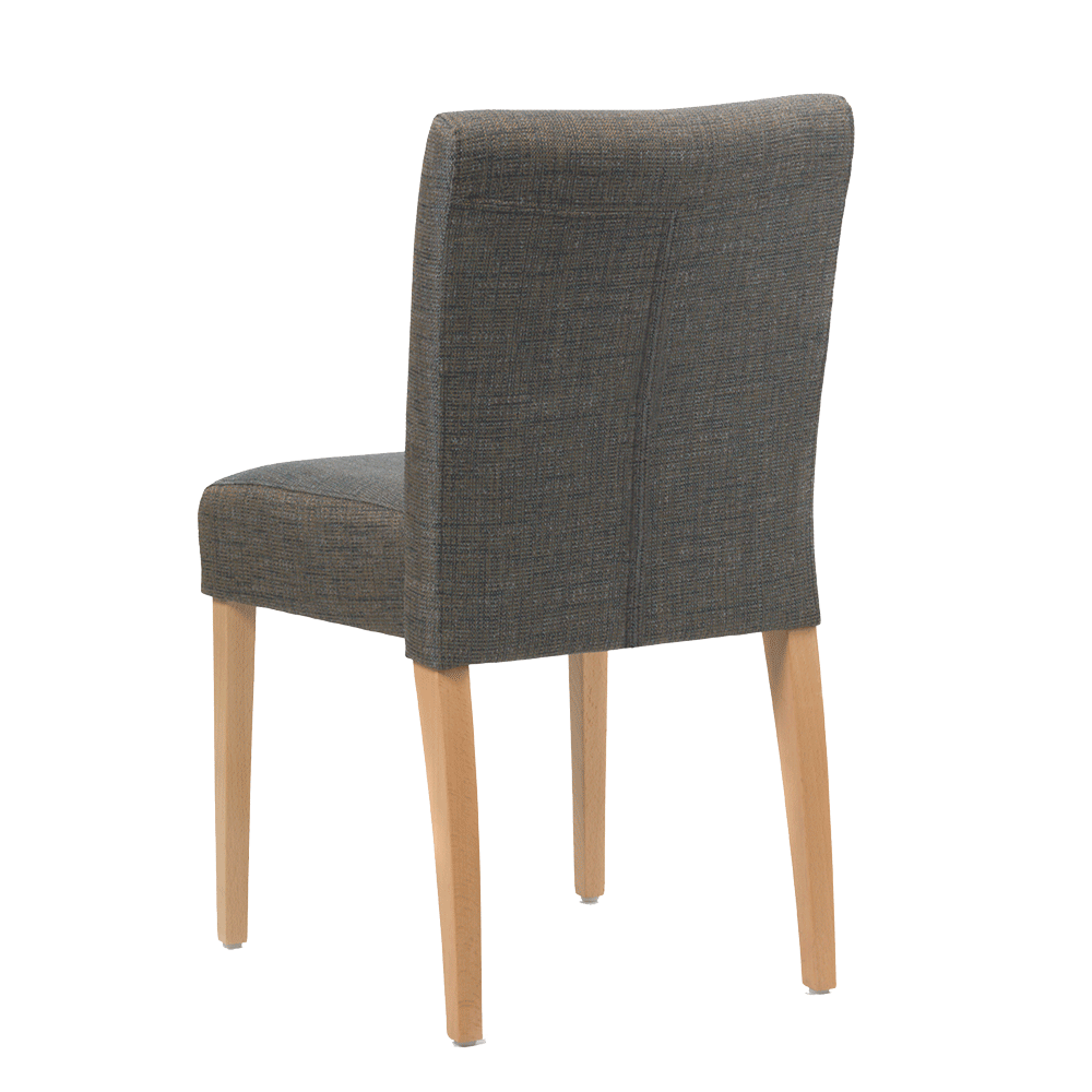 Mobitec :: Shanna C07 upholstered chair, gray, width 46 cm, wooden legs
