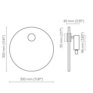 Embassy Interiors :: Eos Alabaster Wandleuchte / Wandleuchte, Durchmesser 30 cm, weißer Alabaster / Messing mit Patina