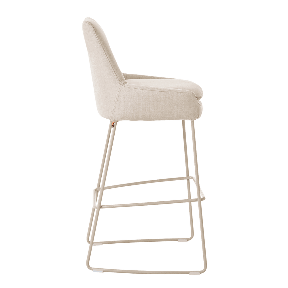 Mobitec :: Saga C13 upholstered bar stool / stool, height 114 cm, gray, metal legs