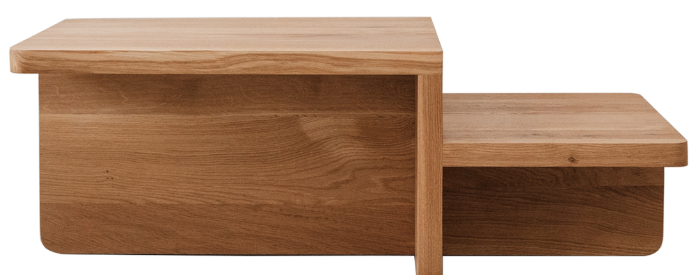 Hoom :: Duo Couchtisch aus Eiche, Breite 100 cm