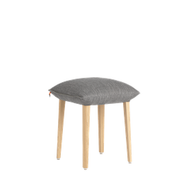 Mobitec :: Stołek tapicerowany Soft wys. 50 cm szary nogi drewniane