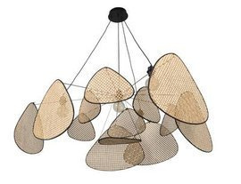 Market Set :: Hanging lamp Screen XXL beige W: 150 cm