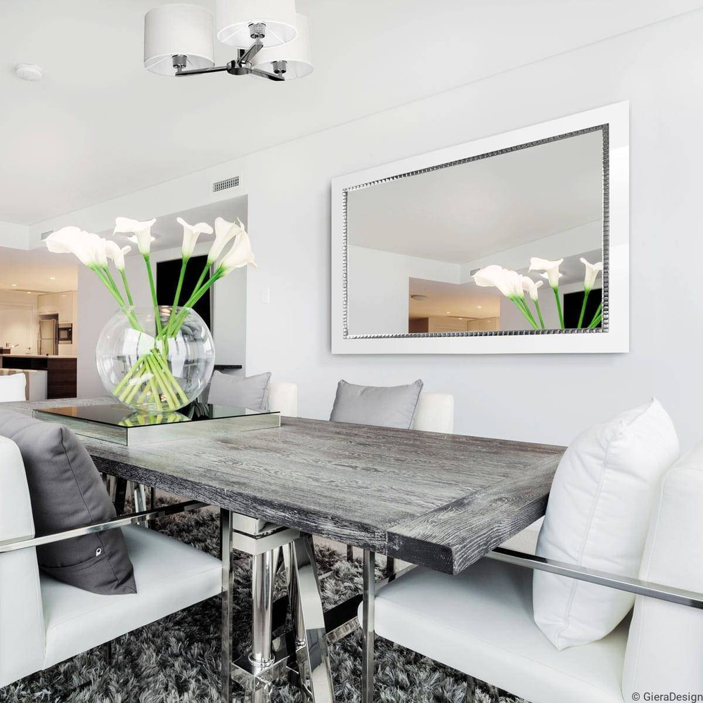 GieraDesign :: Lustro łazienkowe Bracelet SQ prostokątne białe 60x80 cm