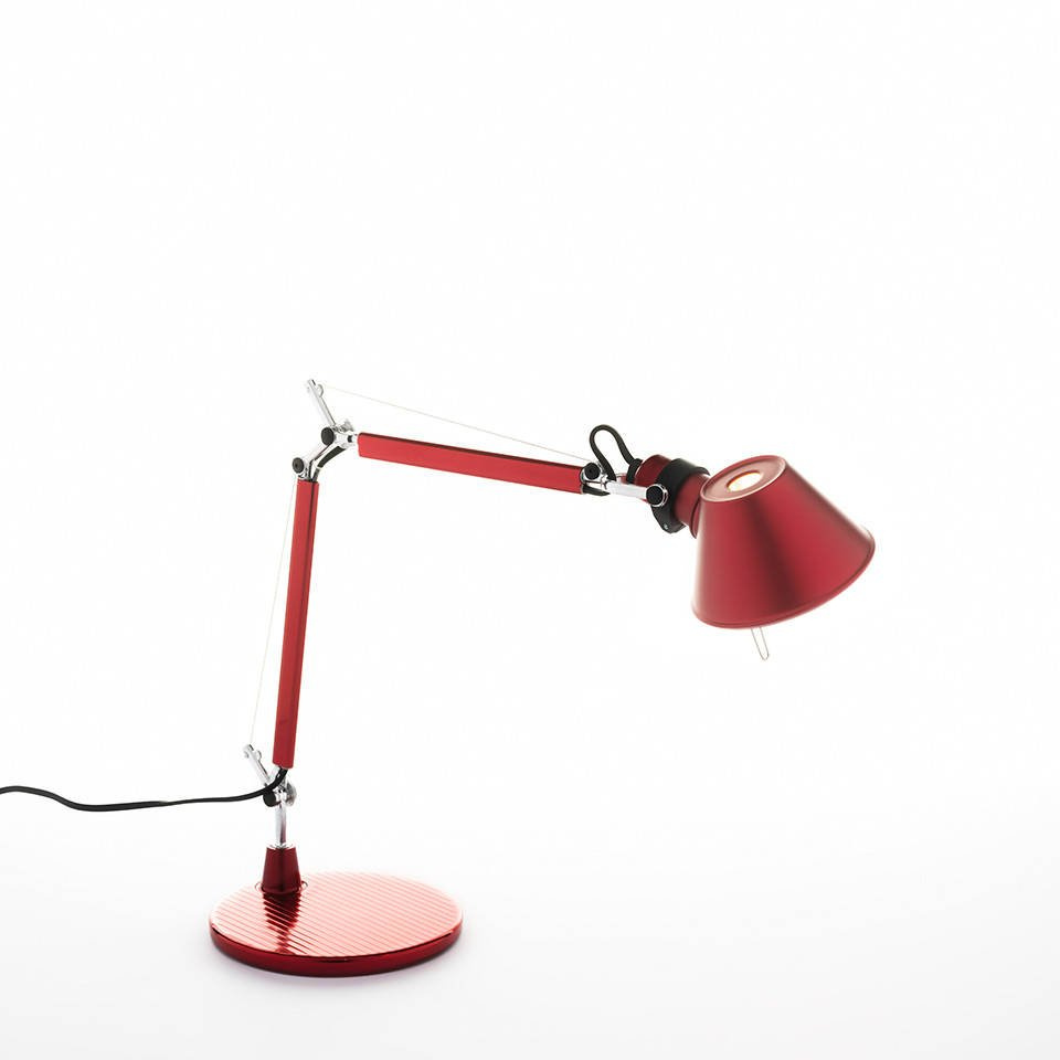 Artemide :: Schreibtischlampe aus Aluminium Tolomeo Micro Höhe 37 cm rot