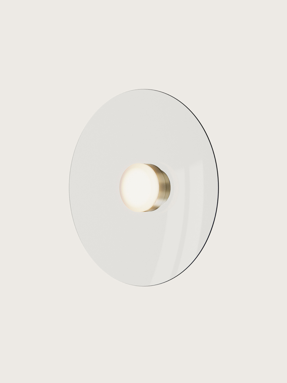 Aromas :: Betty wall lamp / sconce, diameter 40 cm, transparent glass / gold metal