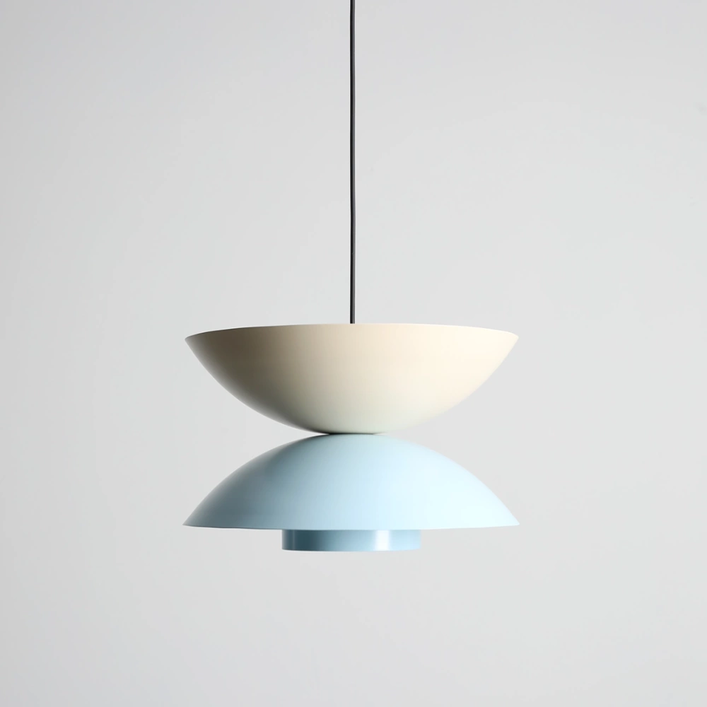 Artera :: Minimalistische OTTI Creme/Babyblau/Babyblau Tischlampe (ø37cm)