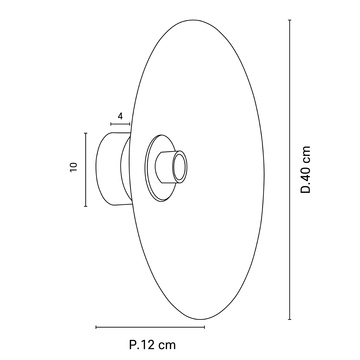 Marktset :: Gatsby Wandleuchte/Wandleuchte, Durchmesser 40 cm, creme