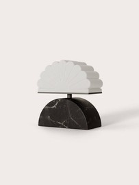 Aromas :: Gina table lamp, height 33.5 cm, black marble opal shade