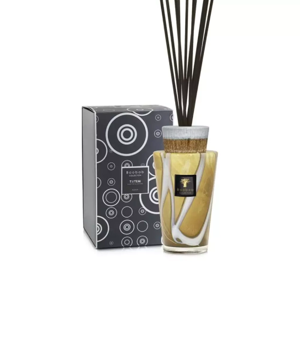 Baobab :: Luxus-Totem-Duftsteine Achat Rhabarber / Acai-Beere / Pfingstrose