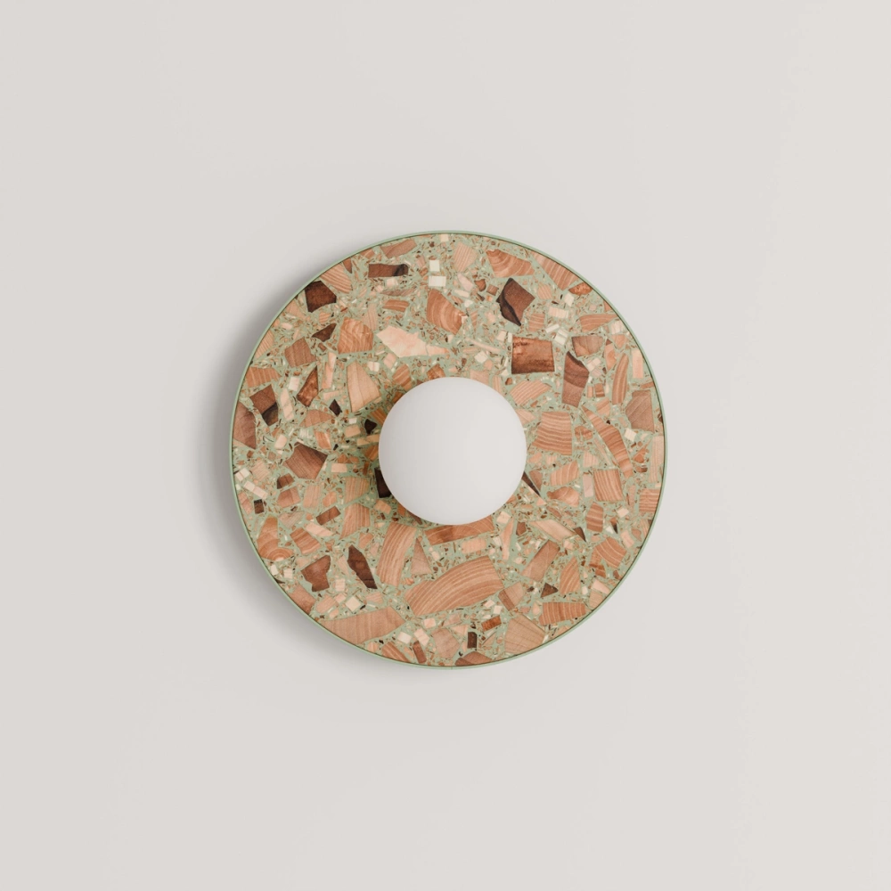 Kaspa :: Legra wall lamp / sconce, width 30 cm, sage IP44