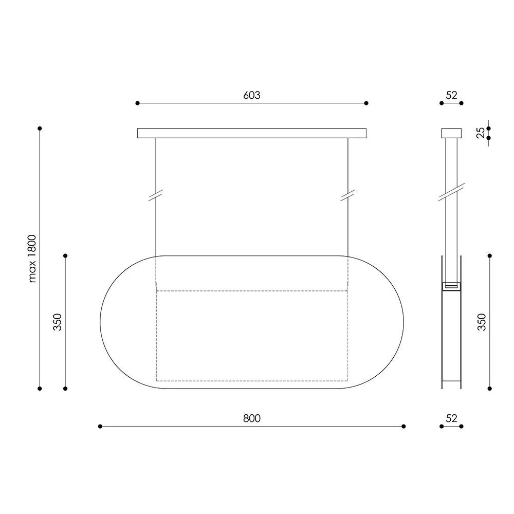 Ummo :: Malumi A hanging lamp, white, width 80 cm