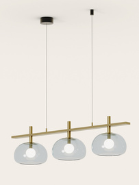 Aromas :: Lampa wisząca Cloud szer.110 cm klosz transparentny / złoty metal