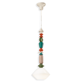 Ferroluce :: Lampa wisząca Lariat biała 87cm 