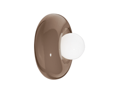 Ferroluce :: Lampa ścienna / kinkiet Bumbum śr. 25 cm ceramiczny brązowy