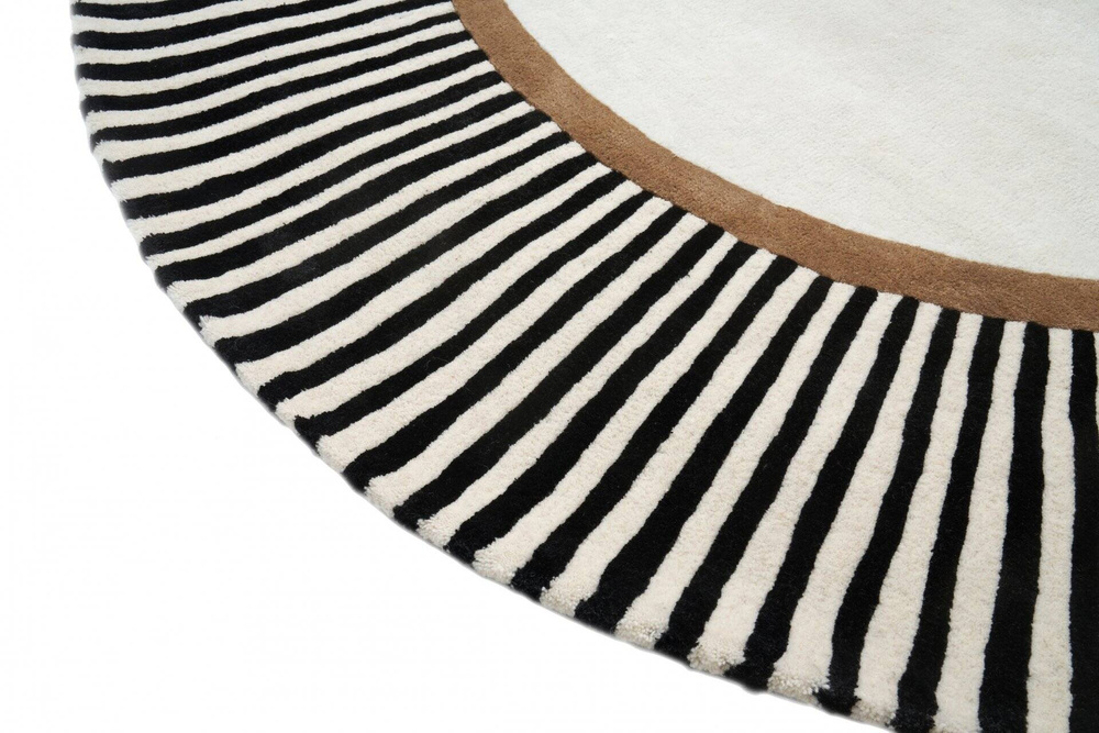 Carpet Decor :: Dywan Amber beżowo-czarno-złoty ręcznie wykonany