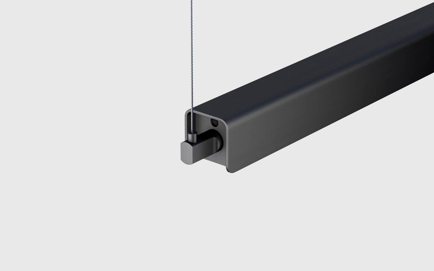 Anour :: G-Model Hängeleuchte, Breite 150 cm, schwarzes Aluminium