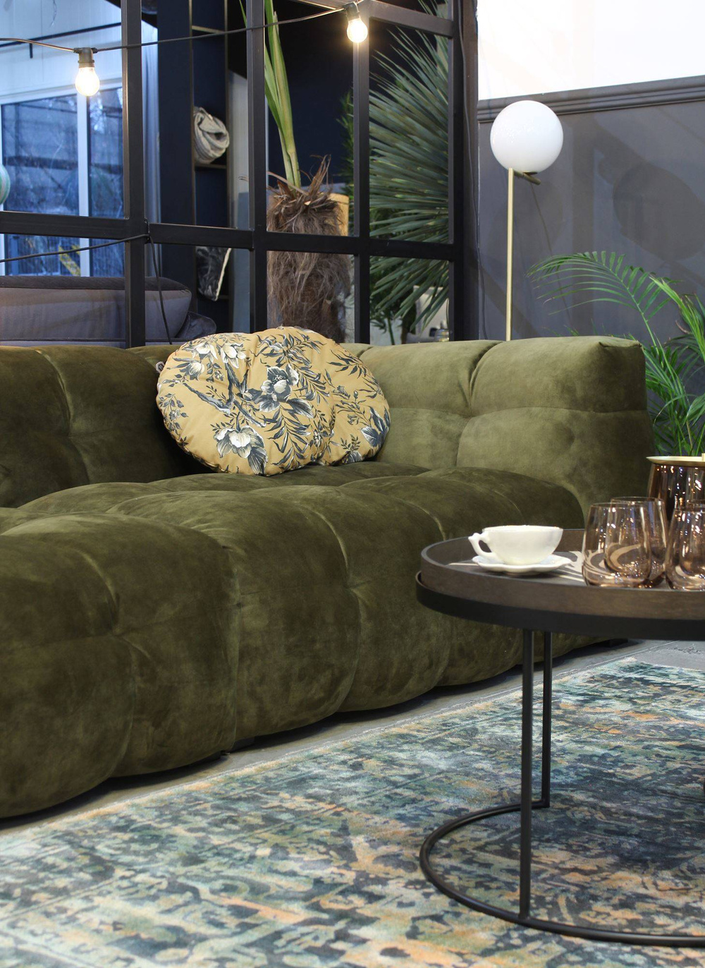 Nordic Line :: Sofa Michelle 4 person green 282x68x105 cm