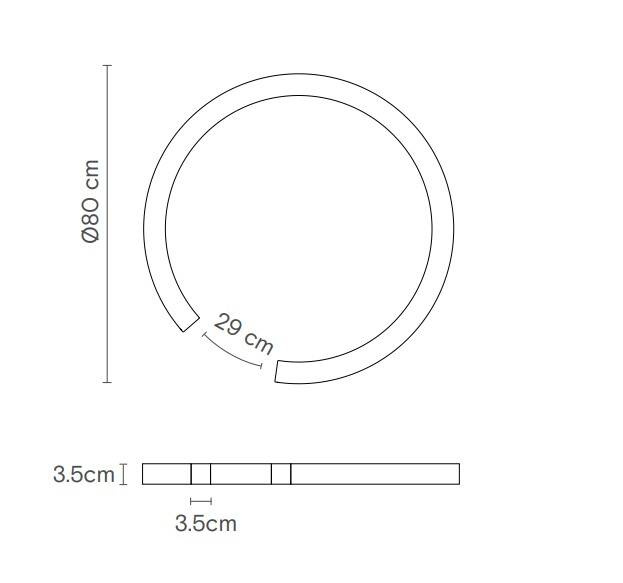 Robin :: Roberta DALI ceiling lamp, black, diameter 80 cm