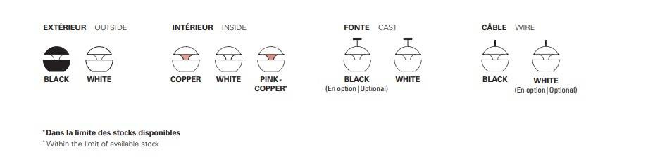 DCW:: Here Comes The Sun black and copper pendant lamp, diameter 35 cm