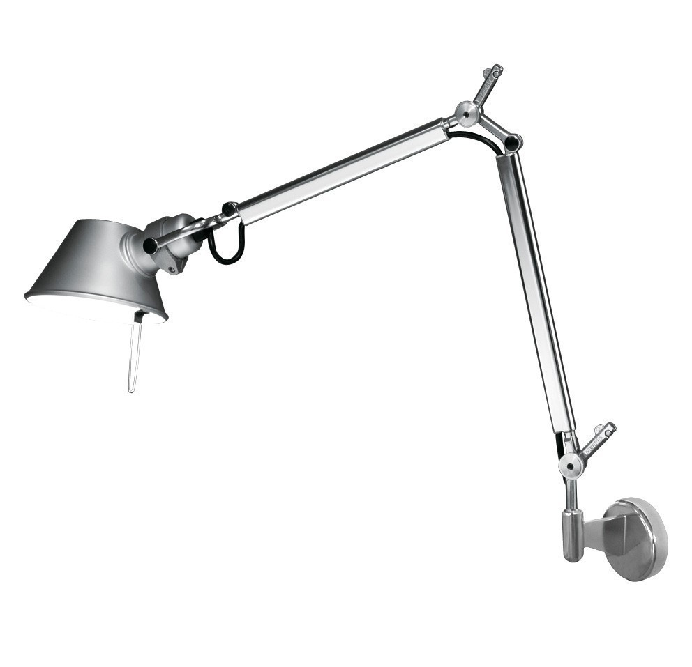 Artemide :: Lampa ścienna / kinkiet Tolomeo Micro srebrna szer. 49 cm